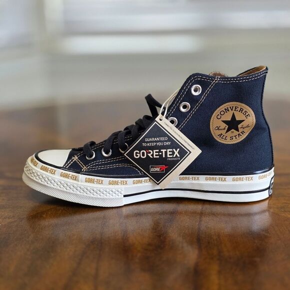 Converse Chuck Taylor Gore-Tex GTX High Black Toadstool Tan Women's 9 LE A08565C - Picture 10 of 16